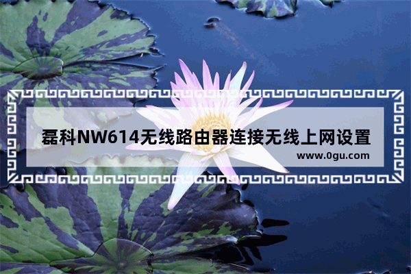 磊科NW614无线路由器连接无线上网设置步骤