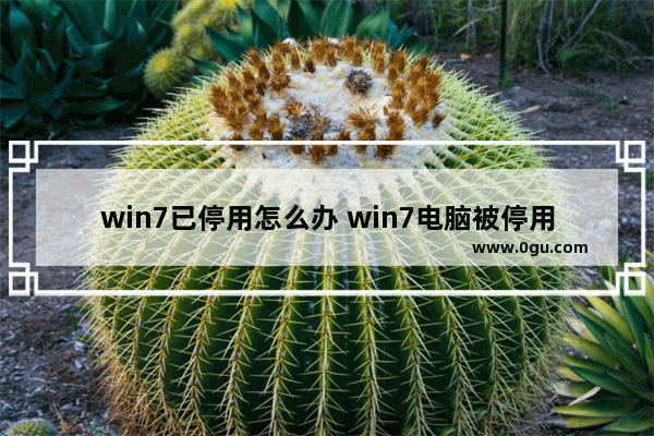 win7已停用怎么办 win7电脑被停用怎么办