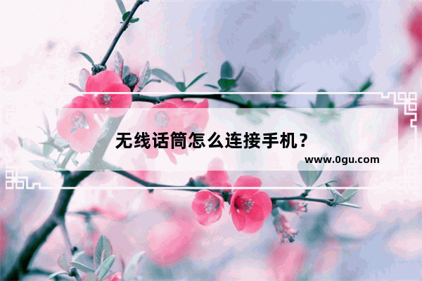 无线话筒怎么连接手机？