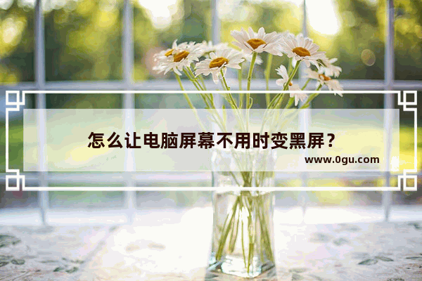 怎么让电脑屏幕不用时变黑屏？