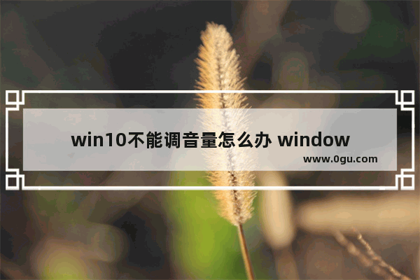 win10不能调音量怎么办 windows无法调节音量