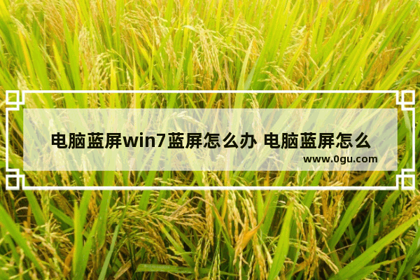 电脑蓝屏win7蓝屏怎么办 电脑蓝屏怎么重装系统win7