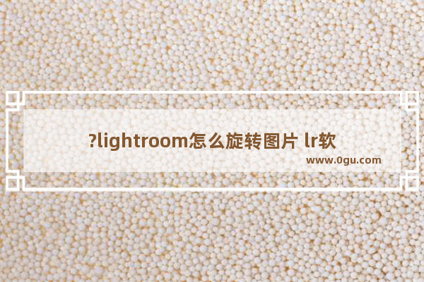 ?lightroom怎么旋转图片 lr软件旋转照片的方法教程