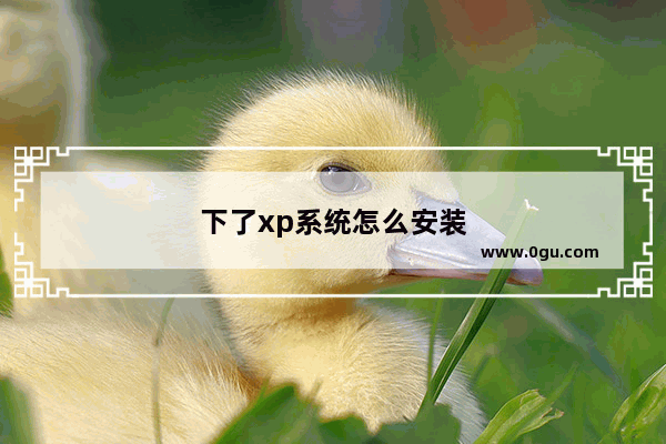 下了xp系统怎么安装