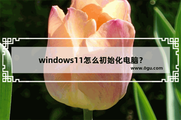 windows11怎么初始化电脑？