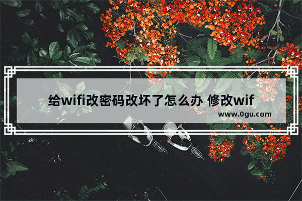 给wifi改密码改坏了怎么办 修改wifi密码后忘记密码怎么办