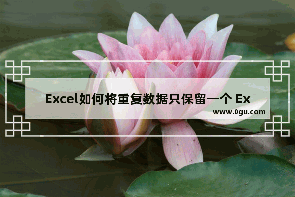 Excel如何将重复数据只保留一个 Excel将重复数据只保留一个的方法