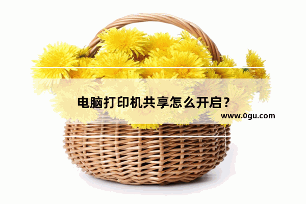 电脑打印机共享怎么开启？