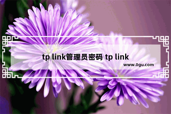 tp link管理员密码 tp link无线路由器设置及修改密码步骤