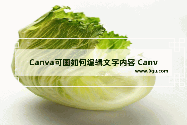 Canva可画如何编辑文字内容 Canva可画编辑文字内容的方法