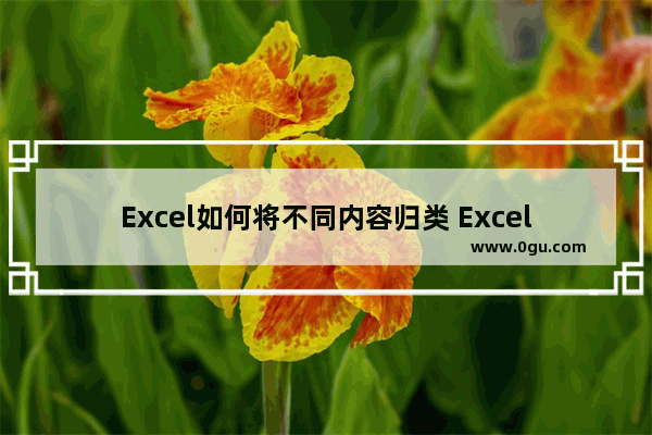 Excel如何将不同内容归类 Excel将不同内容归类的方法