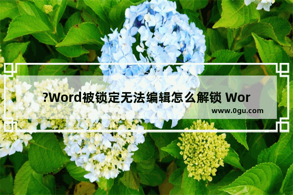 ?Word被锁定无法编辑怎么解锁 Word文档取消限制编辑的方法教程