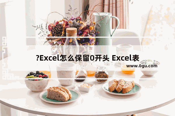 ?Excel怎么保留0开头 Excel表格中输入以0开头的数字的方法教程