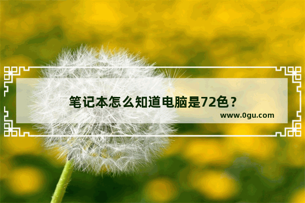 笔记本怎么知道电脑是72色？