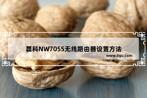 磊科NW705S无线路由器设置方法