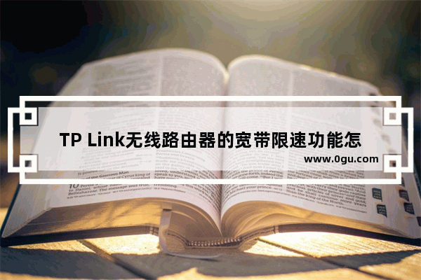 TP Link无线路由器的宽带限速功能怎么设置