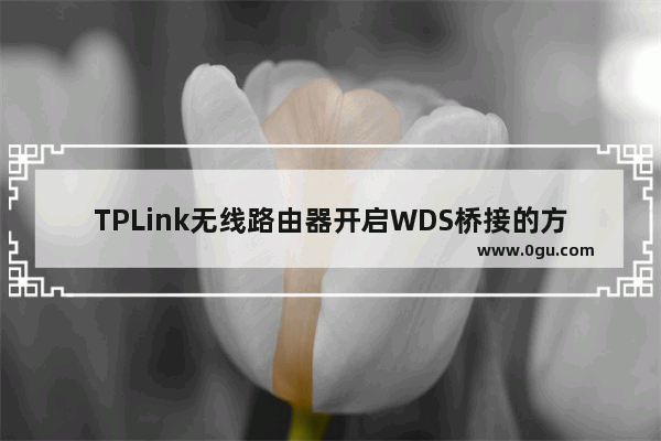 TPLink无线路由器开启WDS桥接的方法