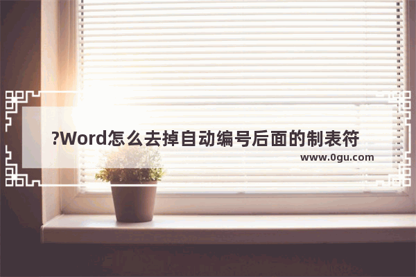 ?Word怎么去掉自动编号后面的制表符 Word文档去除编号后制表符的方法教程