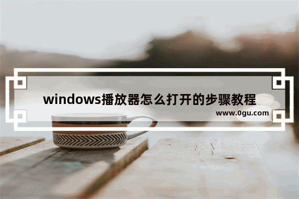 windows播放器怎么打开的步骤教程