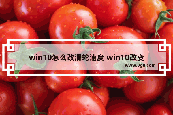 win10怎么改滑轮速度 win10改变滚轮方向