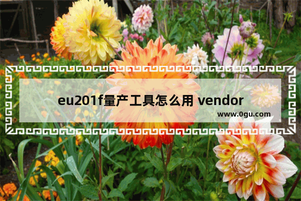 eu201f量产工具怎么用 vendorco量产工具