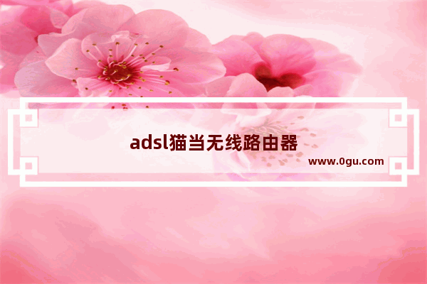 adsl猫当无线路由器