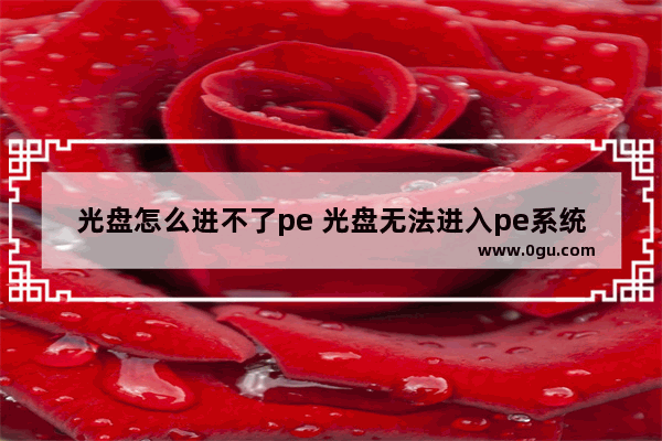 光盘怎么进不了pe 光盘无法进入pe系统