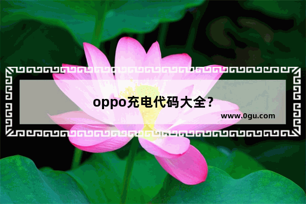 oppo充电代码大全？