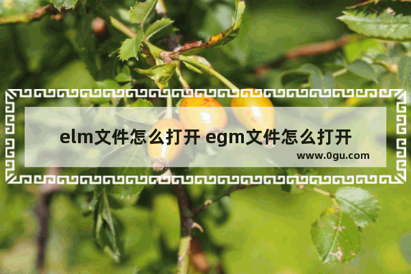 elm文件怎么打开 egm文件怎么打开