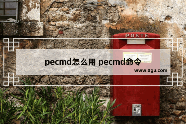 pecmd怎么用 pecmd命令