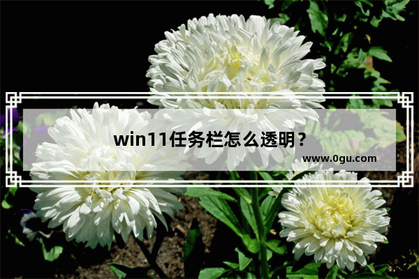 win11任务栏怎么透明？