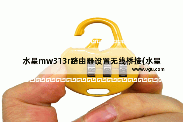 水星mw313r路由器设置无线桥接(水星mw316r无线路由器设置)