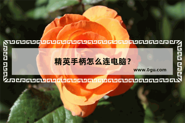 精英手柄怎么连电脑？