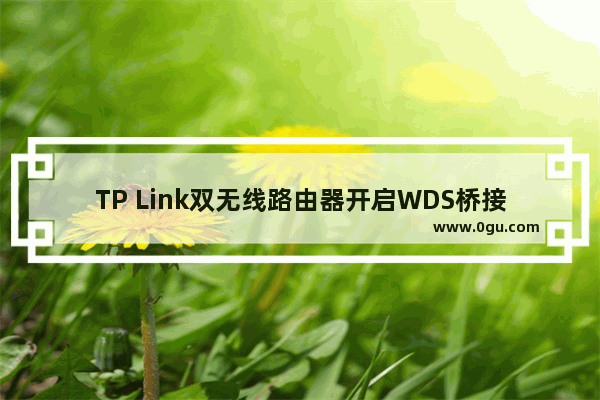 TP Link双无线路由器开启WDS桥接设置步骤