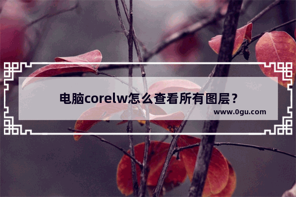 电脑corelw怎么查看所有图层？