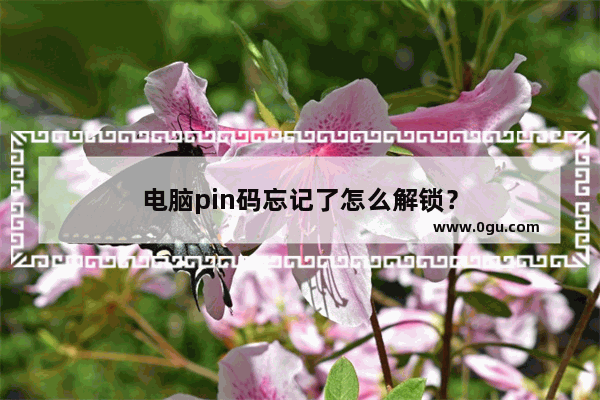 电脑pin码忘记了怎么解锁？