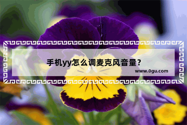 手机yy怎么调麦克风音量？