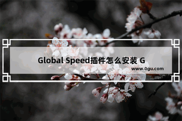 Global Speed插件怎么安装 Global Speed插件的安装方法