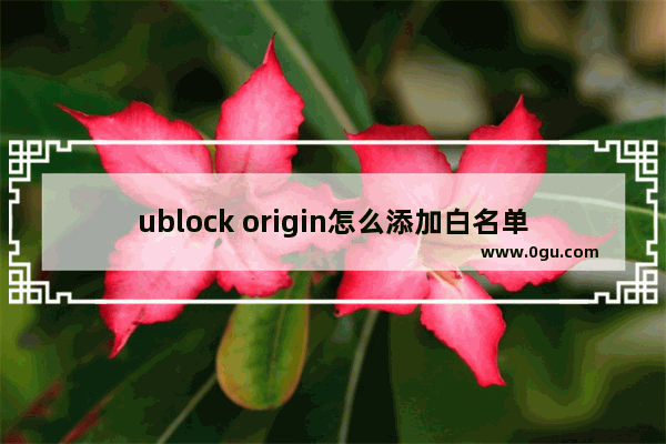 ublock origin怎么添加白名单 ublock origin添加白名单的方法