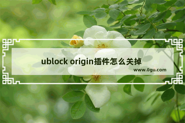 ublock origin插件怎么关掉 ublock origin插件停用的方法