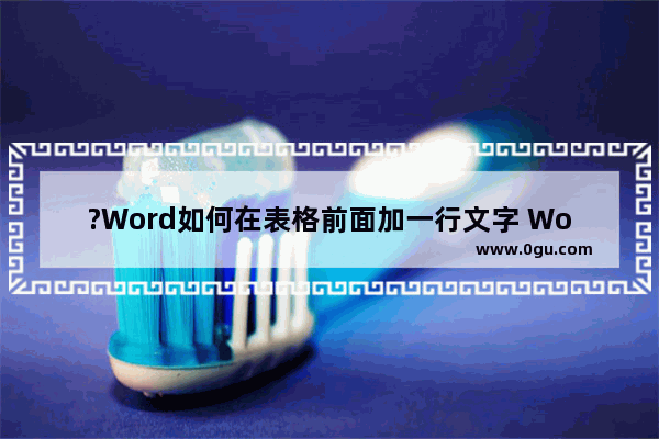 ?Word如何在表格前面加一行文字 Word文档在已做好的表格前添加标题的方法教程