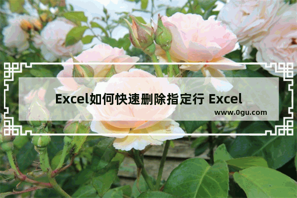 Excel如何快速删除指定行 Excel快速删除颜色标记行的方法