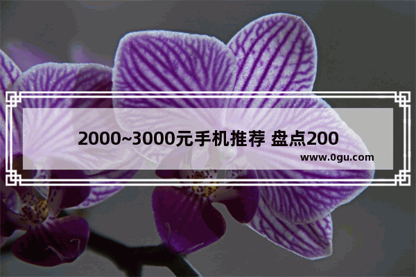 2000~3000元手机推荐 盘点2000 3000价位段值得购买的手机