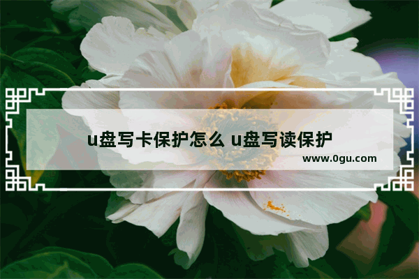 u盘写卡保护怎么 u盘写读保护