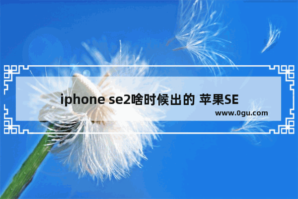 iphone se2啥时候出的 苹果SE2上市时间