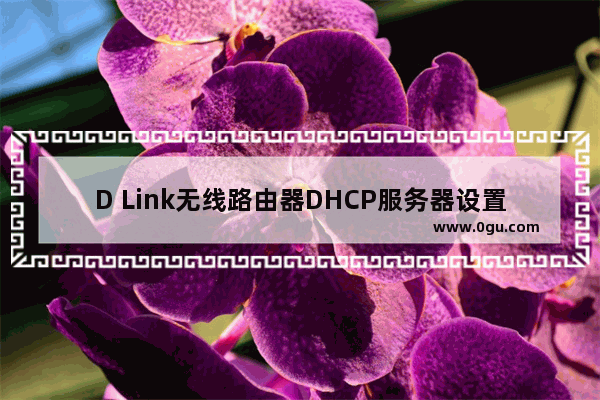 D Link无线路由器DHCP服务器设置方法