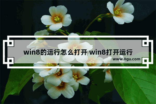 win8的运行怎么打开 win8打开运行的快捷键是什么