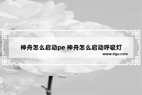 神舟怎么启动pe 神舟怎么启动呼吸灯