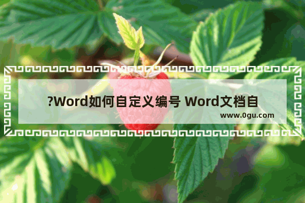 ?Word如何自定义编号 Word文档自定义项目编号的方法教程