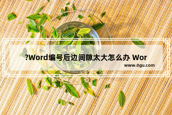 ?Word编号后边间隙太大怎么办 Word调整编号后面空格距离的方法